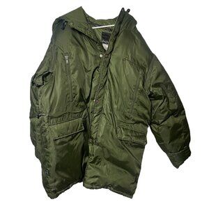 Sean John  Military Down Parka Coat Jacket Men’s XL Green Y2K  Long Puffer